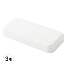 핸디랩 마카롱 칸막이 필통, 화이트, 3개