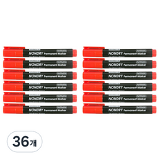 DONG-A 不乾性補充型油性麥克筆 1組, 紅色, 36個