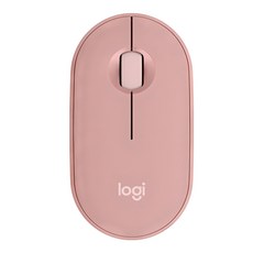 로지텍 무소음 무선 마우스 Pebble M350S, 핑크