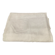 LIFE 來福牌 Modal凹凸提浴巾 68%棉 32%縲縈(Modal) 台灣製, 白色, 1條