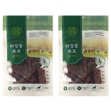 똑똑한입 강아지 마장동 육포 간식, 혼합맛, 250g, 2개