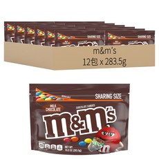 m&m's 牛奶糖衣巧克力, 12包, 283.5g
