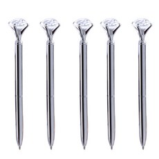 達邁達邁 寶石原子筆 1.0mm, 銀色, 5個