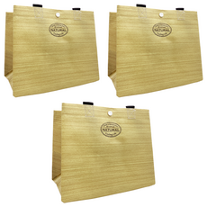 Skater NATURAL 便當環保提袋 木紋色, 3個