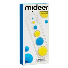 mideer半圓球量泥器 6種半圓球尺寸, 白色 + 藍色 + 黃色, 1個