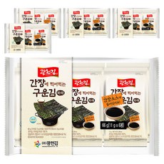 광천김 간장에 찍어 먹는 구운 파래김 간장포함, 11g, 30개