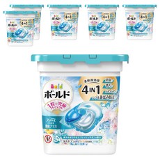 Bold 日本原裝進口 新4合1洗衣球 清淨花香 藍色, 11顆, 6盒