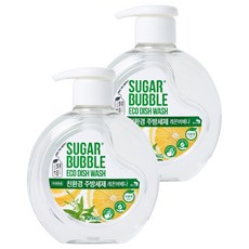 SUGAR BUBBLE 檸檬馬鞭草環保餐具清潔劑, 2個, 750ml