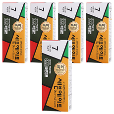 Seven Eight 無香料白髮試用染髮劑, 7號(自然黑棕), 5盒