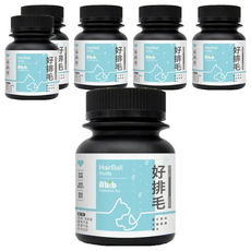 Abib 亞筆 HairBall Relife 寵物好排毛粉，適用成貓、高齡貓，幫助腸胃消化, 溫和化毛, 6罐