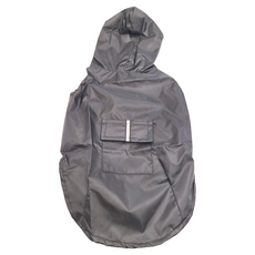 狗狗連帽雨衣 L 聚酯纖維 擋雨、防水, 黑色, 1件