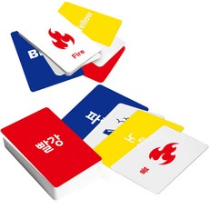 d:Spredlap 幼兒彩色雙面單詞卡片 NEW TYPE.01 韓文/英文版, 紅色、黃色、藍色