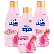 피죤 고농축 강력탈취 오리지널 섬유유연제 로맨틱 플라워향 본품, 1L, 3개
