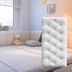 Onareum 加厚3D牆壁保護墊 防撞自黏泡棉磚, 白色, 10個