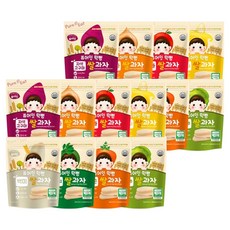Pure Eat 孩童綜合米餅組 8種口味, 菠菜口味+紅蘿蔔口味+蘋果口味+香蕉口味+甜紫薯口味+洋蔥口味+高麗菜口味+白米口味, 240g, 2組