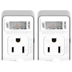 iPlus 保護傘 1切2座3變2小壁插過載斷電保護, 白色 + 灰色, 2個, 58.6mm