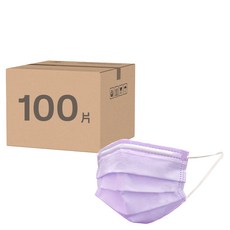 友你 平面成人口罩, 紫色, 50片, 2盒