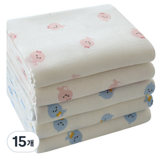 베이비앤아이 소프트 사각 천기저귀, 배미(블루+핑크), 15개