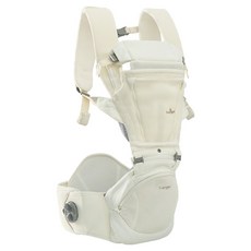 i-angel Dr. Dial Fold Air 嬰兒揹帶腰凳, 象牙白