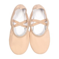 KID'S BALLETMALL 女童素面皮革芭蕾舞鞋