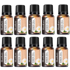 葉子小舖 香薰精油 白茶香 10ml - 天然香氛 居家SPA 舒緩身心, 10瓶