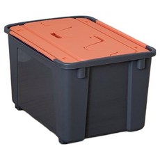 KEYWAY 聯府 L UCKEY雙掀蓋整理箱, 橘色, 1個