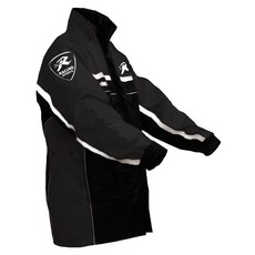 tender 天德牌R5多功能兩件式護足型風雨衣 (上衣輕薄 側開背包版), M, 黑色