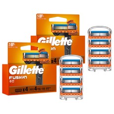 Gillette 吉列 Fusion手動刮鬍刀頭, 2組, 4入