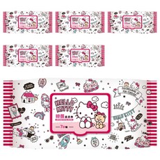 三麗鷗 Hello Kitty 抑菌柔濕巾 加蓋, 70張, 6包