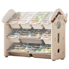 lilikoko 哩哩摳摳 A 甜點屋收納架 組合三, 3層, 玉蓮白