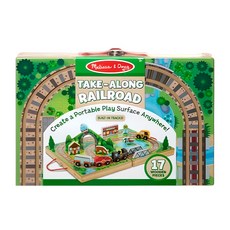 Melissa&Doug 瑪莉莎 交通 手提收納鐵路軌道組, 1組, Multicolor