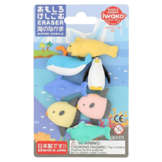 iwako 造型橡皮擦, 海洋動物 多色, 1組