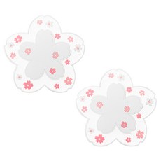 Modeun Yangpum PVC櫻花隔熱鍋墊 杯墊 M 2入, 白色, 1套