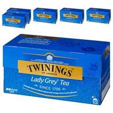 TWININGS 唐寧茶 Lady Grey紅茶茶包, 2g, 25入, 6個