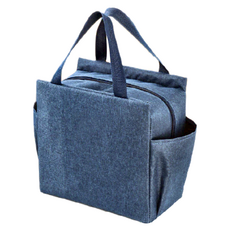 手提保溫包, 牛津布+鋁箔, 側開口/前開口, 防水防油, 深藍色, 26 x 13 x 27cm, 2個
