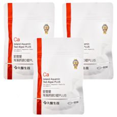 大醫生技 愛爾蘭海藻鈣鎂D錠PLUS, 黃金配方鈣鎂比3:1, 含維生素D3, 維生素K, 60錠, 3包