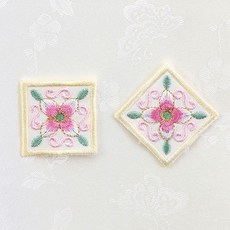 Kohas iD 方形韓服刺繡裝飾布, 檸檬, 6個
