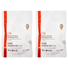 大醫生技 愛爾蘭海藻鈣鎂D錠PLUS, 黃金配方鈣鎂比3:1, 含維生素D3, 維生素K, 60錠, 2包