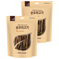 자연애채널펫 자연에서 찾은 100% 순살 강아지간식, 오리고기, 200g, 2개