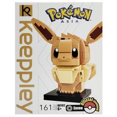 Qman 啟蒙積木 寶可夢系列 keepley 伊布積木玩具 161片, 1個