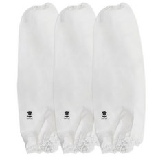 TEAM COOK 霧面防水袖套19*38cm, 白色, 3個