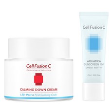 셀퓨전씨 포스트알파 카밍 다운 크림 50ml + 아쿠아티카 썬스크린 100 20ml, 1개