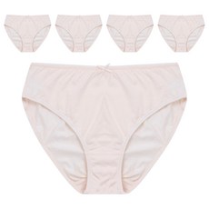 BASE ALPHA ESSENTIALS 女性用40支純棉無螢光布料中腰內褲 5件組, 杏色