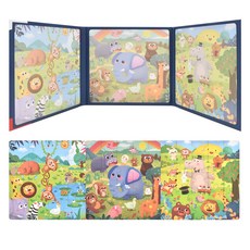 OZ TOY Level 折疊書叢林磁性拼圖套組, 1套, 61件