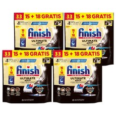 finish ULTIMATE PLUS 極致強效洗碗錠 33顆, 4包, 402.6g