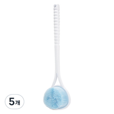 타미나요 로얄 편리한 바디브러쉬, 라이트블루 + 화이트핸들, 5개, 1개입