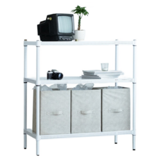 AMOS 亞摩斯 WBW001WH 三層超穩耐重鐵力士置物架 91 x 46 x 90cm 白色, 3層