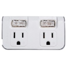 POLYWELL 寶利威爾 2切2座節能小壁插 3轉2P 獨立開關省電, 96mm, PW15-T05-A081, 1個