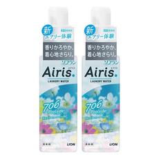 LION 獅王 Airis. 台灣公司貨 706 空氣感香氛柔軟精 粉蝶花&睡蓮, 480ml, 2瓶
