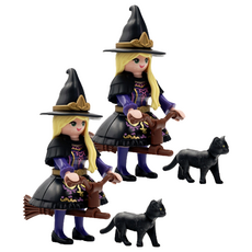 Playmobil 摩比人 魔女與貓咪公仔 71584, 2個
